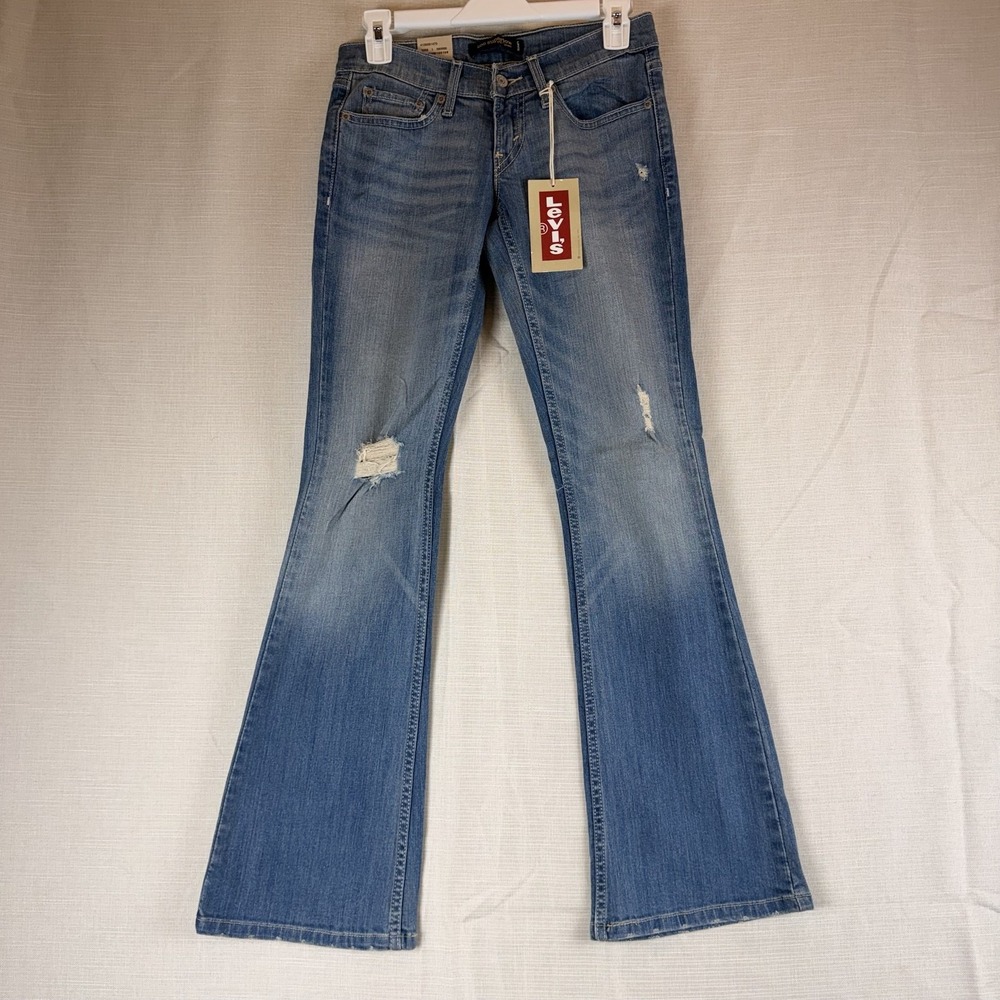 Y2K Levi's 524 Superlow Bootcut Jeans Juniors 0 Medium Wash Ultra Low Rise